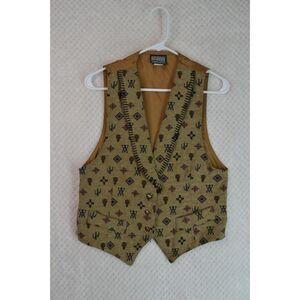 Roughrider by Circle T Women's Medium Western Vest Southwestern Pattern VTG